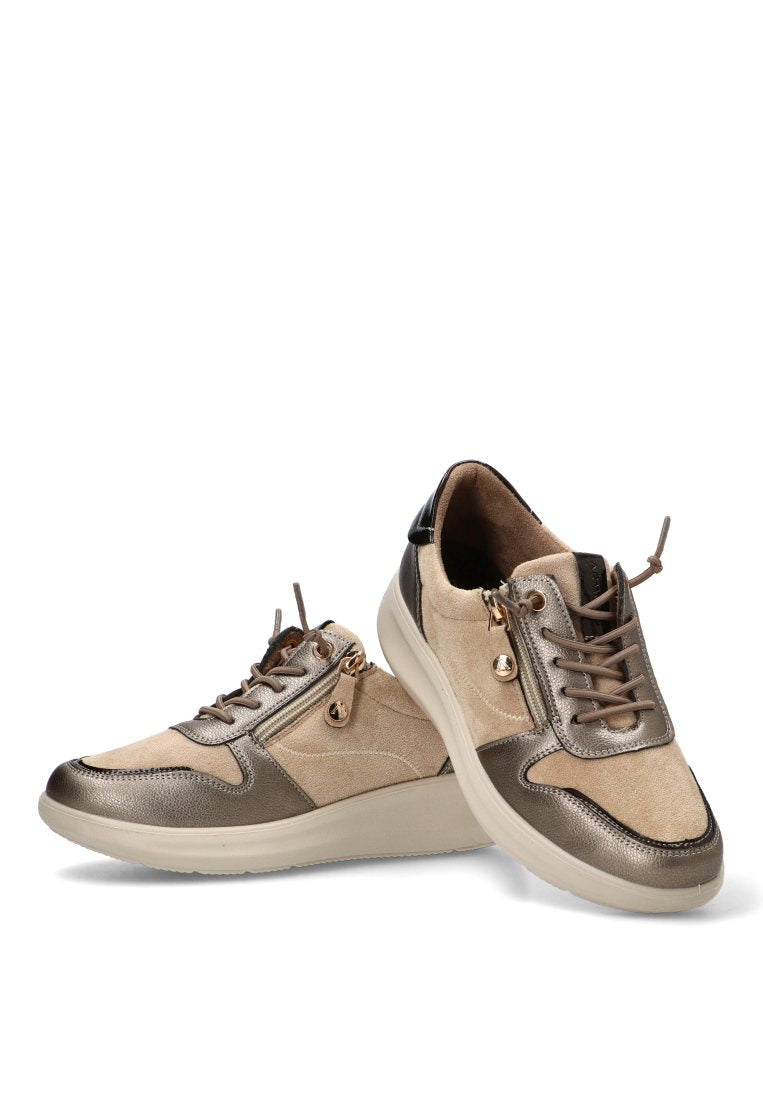 MOCASIN CONFORT ELASTICO AURA 01 60023 ARMONY MUJER TAUPE