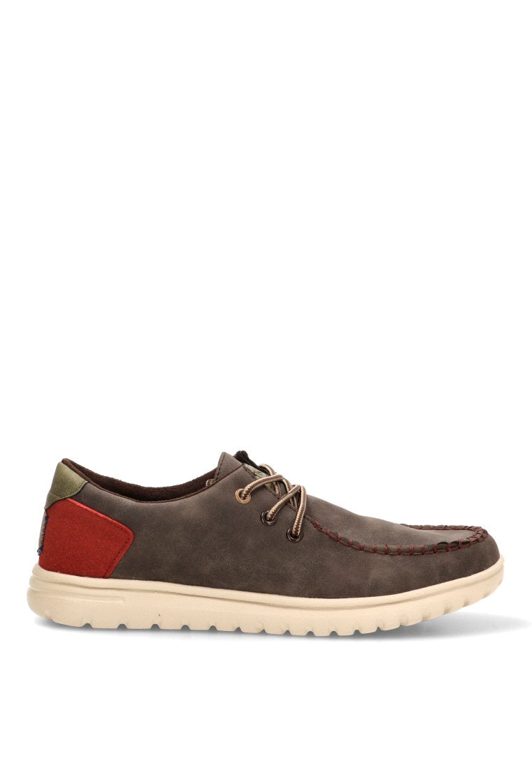 ZAPATO CORDON ELASTICO 82069 ETIKA HOMBRE CAFe