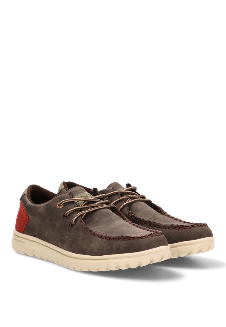 ZAPATO CORDON ELASTICO 82069 ETIKA HOMBRE CAFe