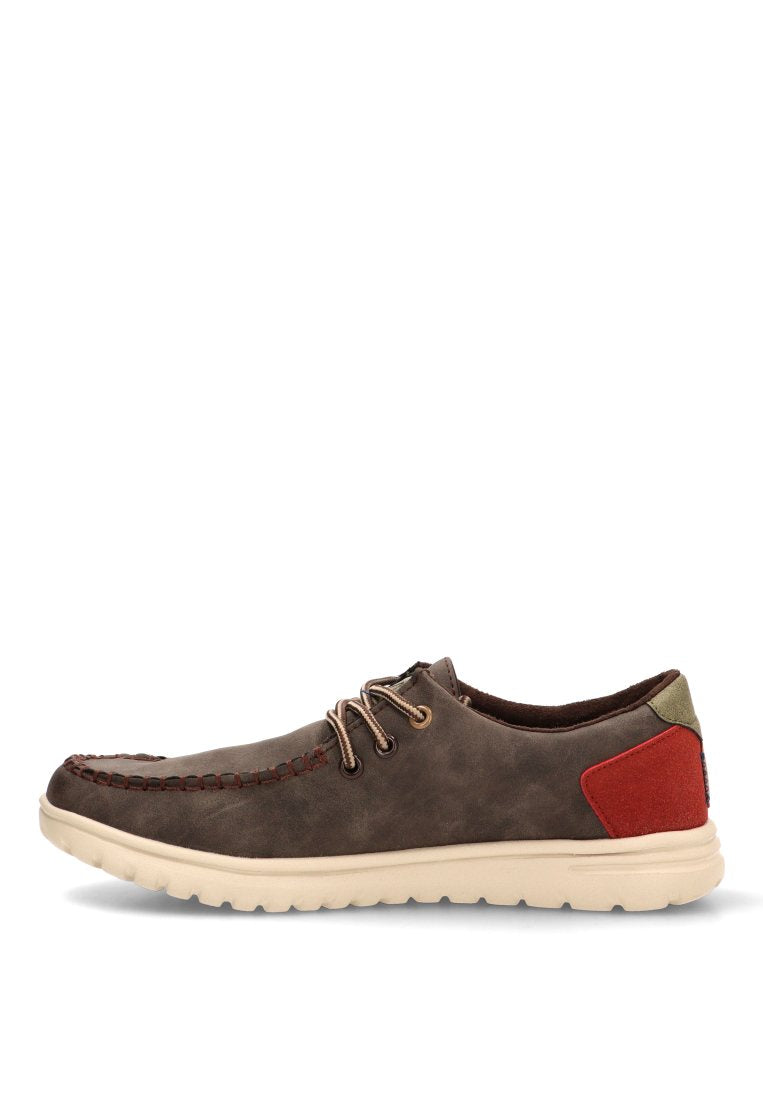 ZAPATO CORDON ELASTICO 82069 ETIKA HOMBRE CAFe