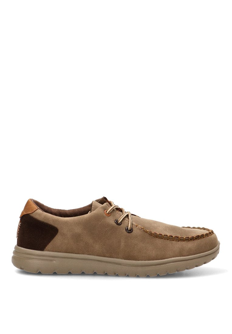 ZAPATO CORDON ELASTICO 82069 ETIKA HOMBRE TAUPE