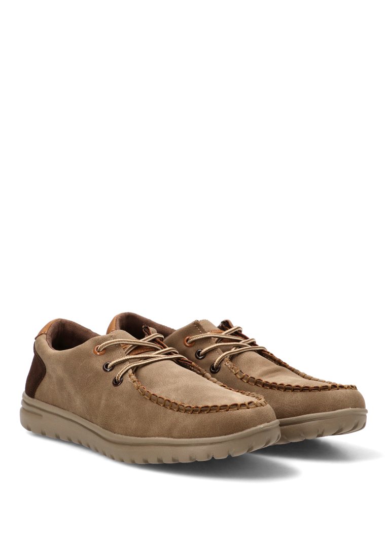 ZAPATO CORDON ELASTICO 82069 ETIKA HOMBRE TAUPE