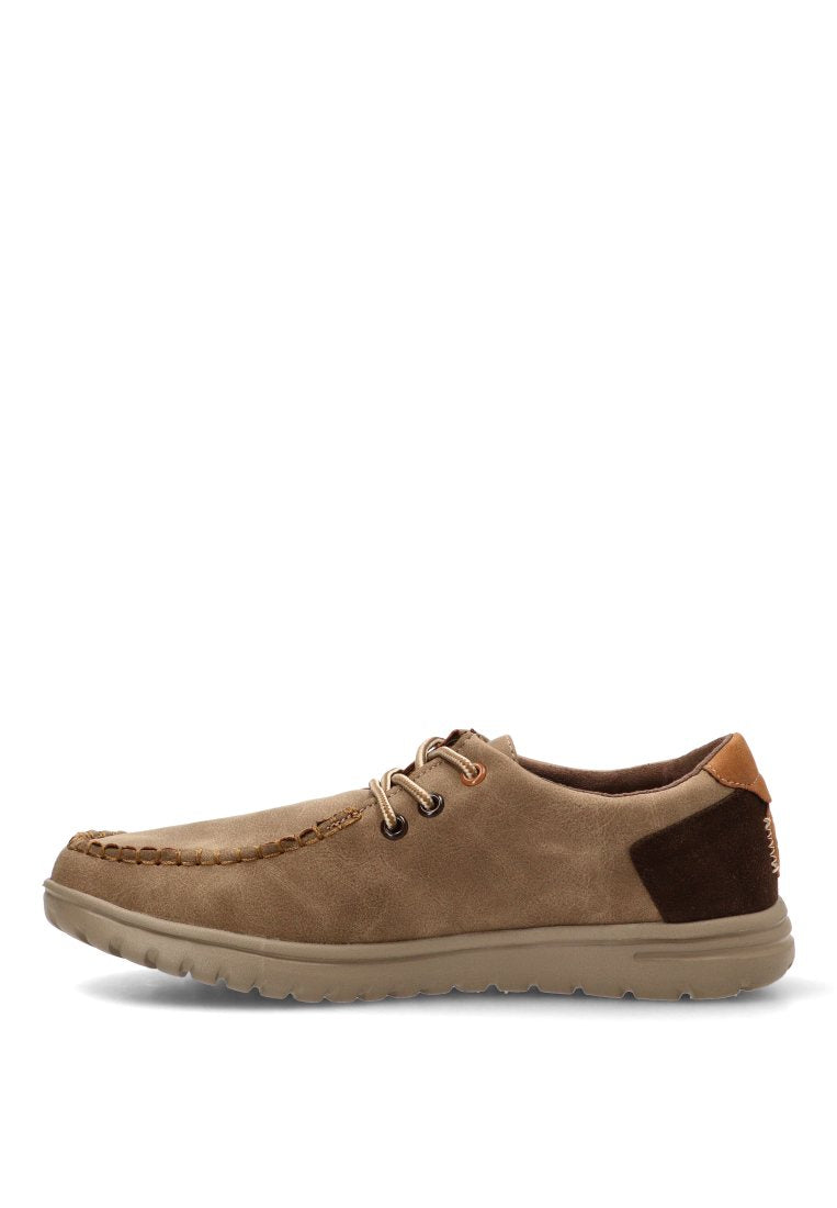 ZAPATO CORDON ELASTICO 82069 ETIKA HOMBRE TAUPE