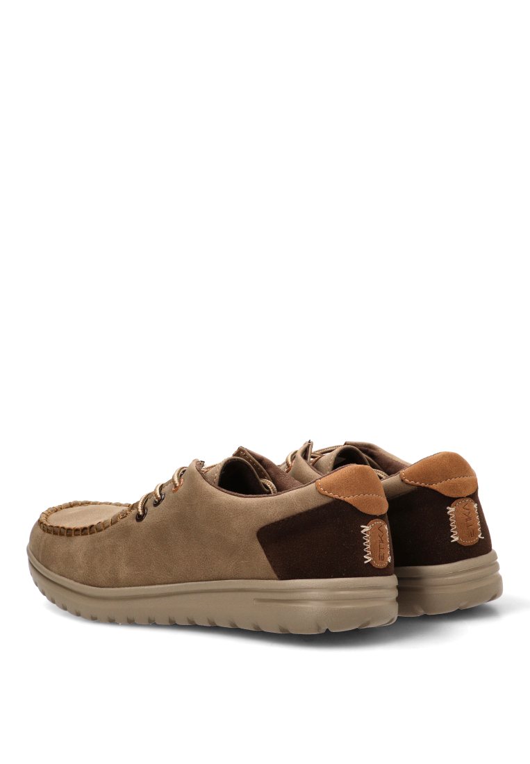 ZAPATO CORDON ELASTICO 82069 ETIKA HOMBRE TAUPE