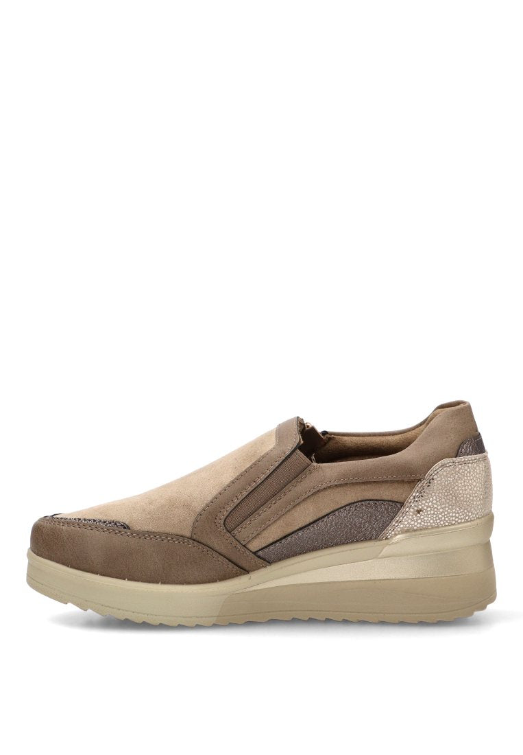 MOCASINES CREMALLERA LATERAL 60024 ARMONY MUJER TAUPE
