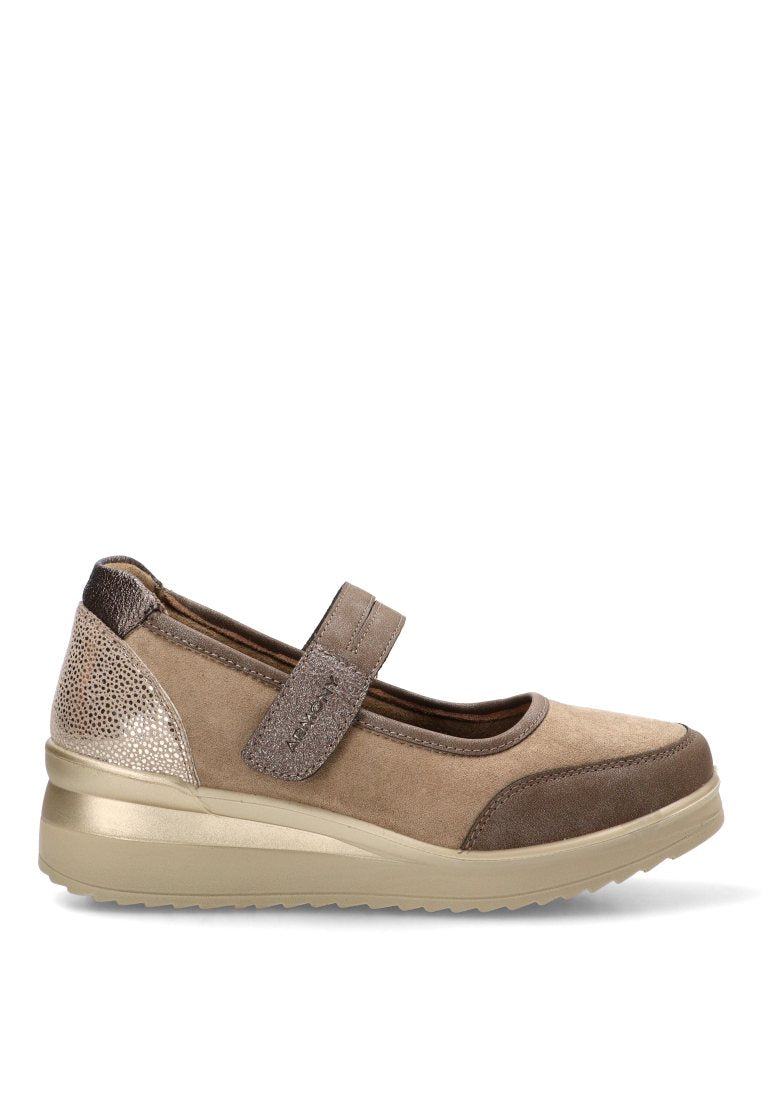 MOCASINES MUJER VELCRO 60025 ARMONY MUJER TAUPE