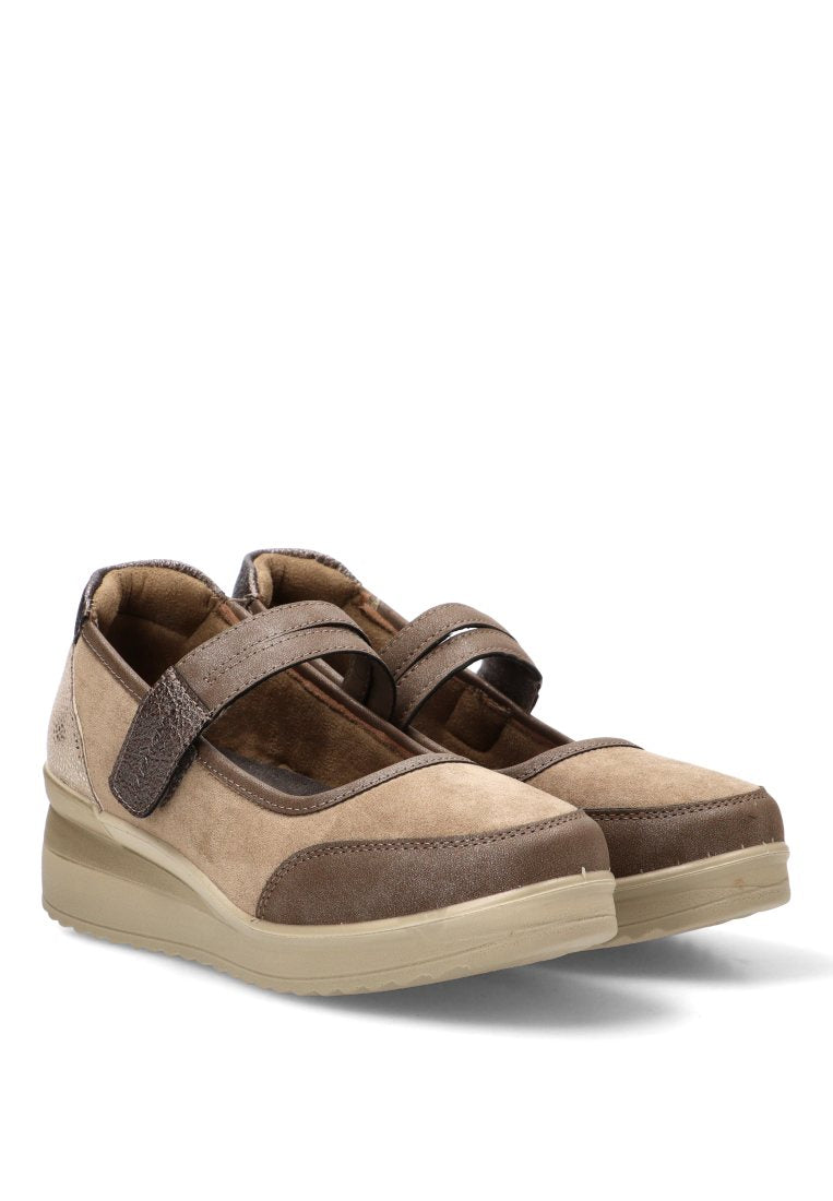 MOCASINES MUJER VELCRO 60025 ARMONY MUJER TAUPE