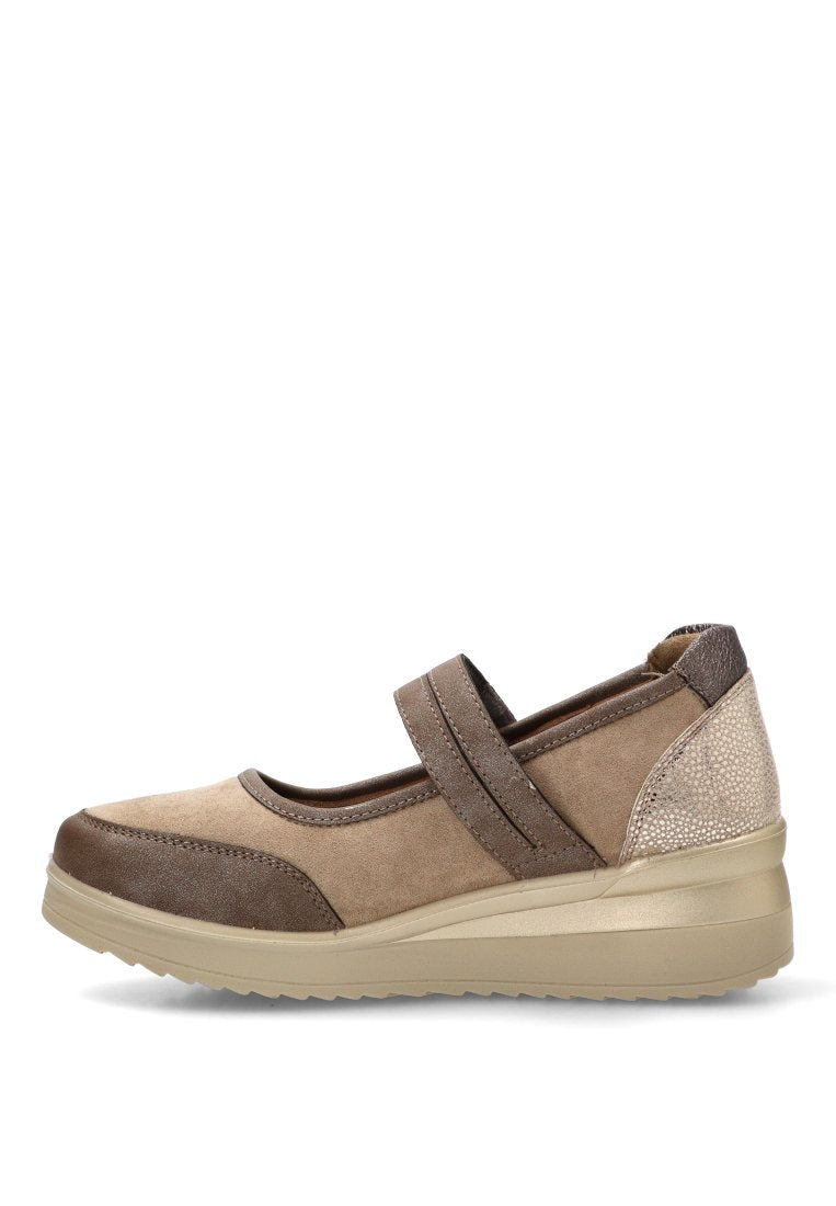 MOCASINES MUJER VELCRO 60025 ARMONY MUJER TAUPE