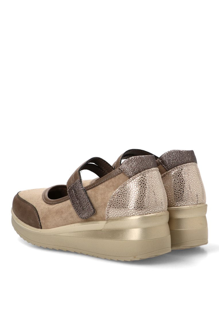 MOCASINES MUJER VELCRO 60025 ARMONY MUJER TAUPE