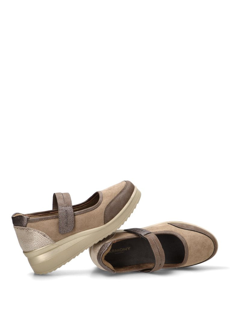 MOCASINES MUJER VELCRO 60025 ARMONY MUJER TAUPE