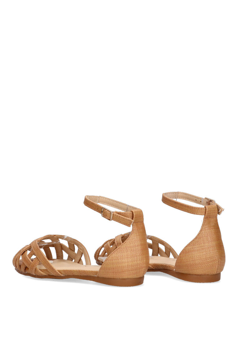 SANDALIA PLANA ROMANA ETIKA 10124 GRAN, MUJER CAMEL