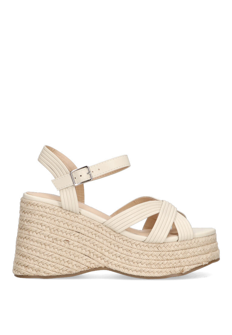 SANDALIA TIRAS CRUZADAS ETIKA 20024 ALCAIDESA, MUJER BEIGE