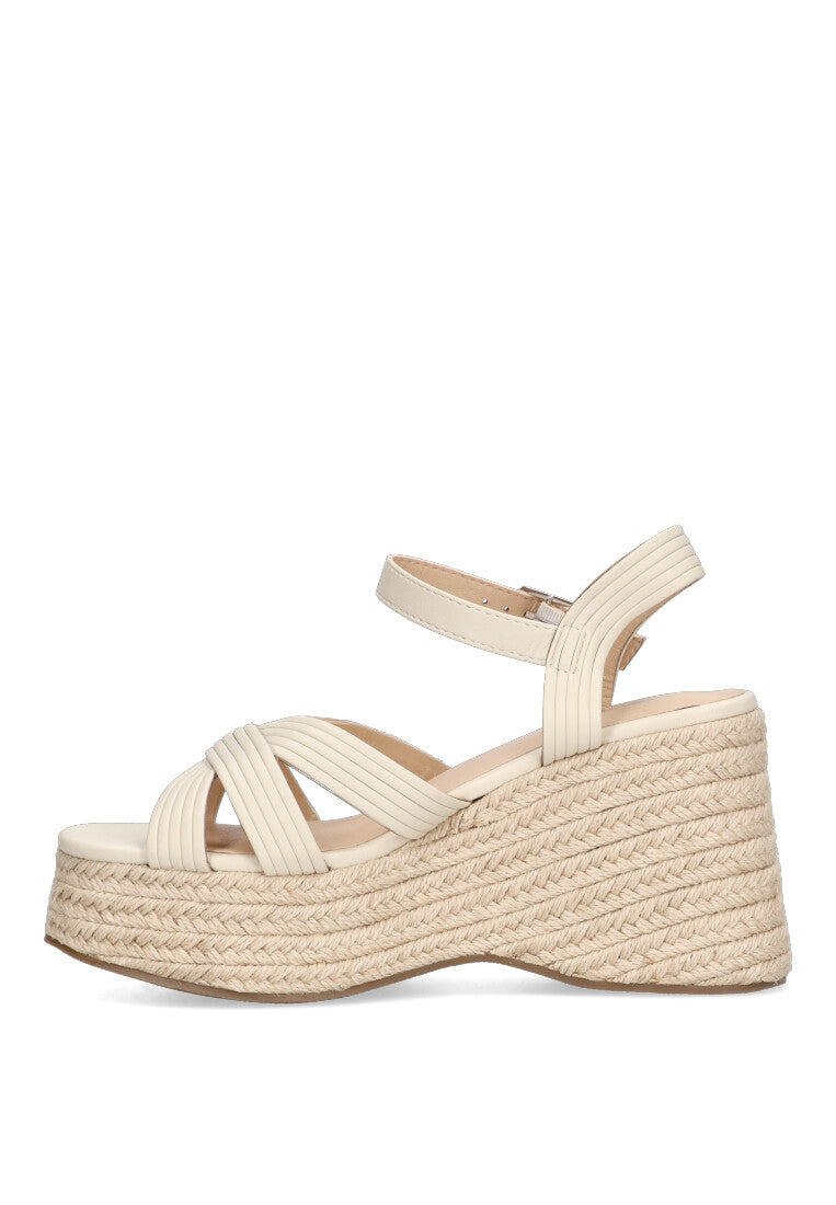 SANDALIA TIRAS CRUZADAS ETIKA 20024 ALCAIDESA, MUJER BEIGE