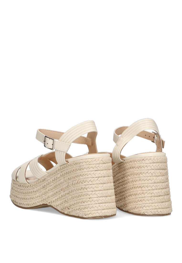 SANDALIA TIRAS CRUZADAS ETIKA 20024 ALCAIDESA, MUJER BEIGE