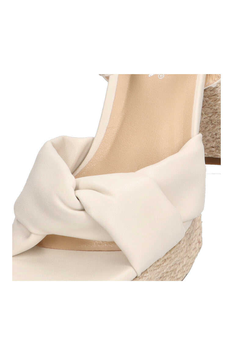 SANDALIA NUDO TACON RAFIA ETIKA 30008 TERESITAS, MUJER BEIGE