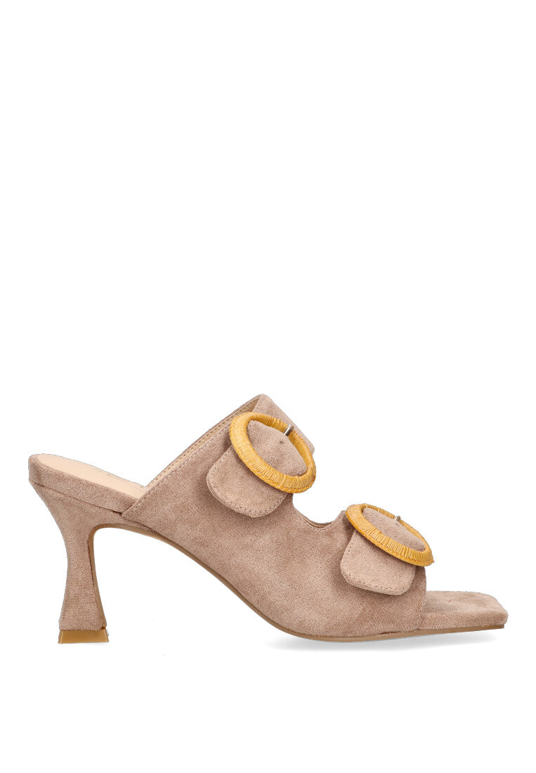 SANDALIA HEBILLA REDONDA ETIKA 90014 PI, MUJER BEIGE