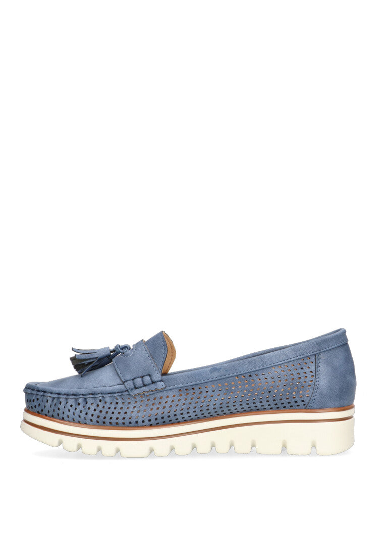 MOCASIN CALADO ARMONY LUANCO 68004, MUJER AZUL