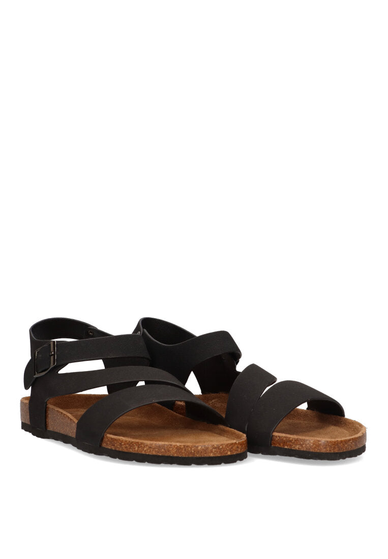 SANDALIA BIO CRUZADA ETIKA 41021 MONDELLO, HOMBRE NEGRO