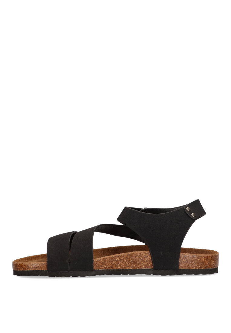 SANDALIA BIO CRUZADA ETIKA 41021 MONDELLO, HOMBRE NEGRO