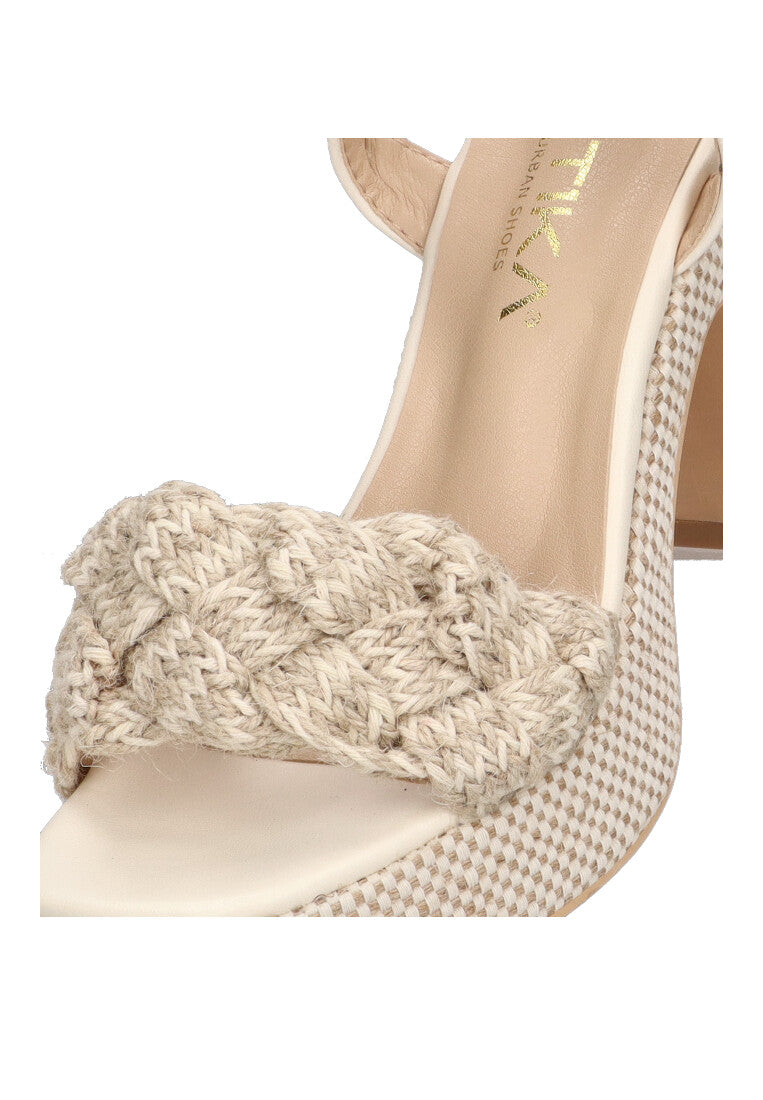 SANDALIA TRENZADA ETIKA 30014 GUGUY, MUJER NATURAL