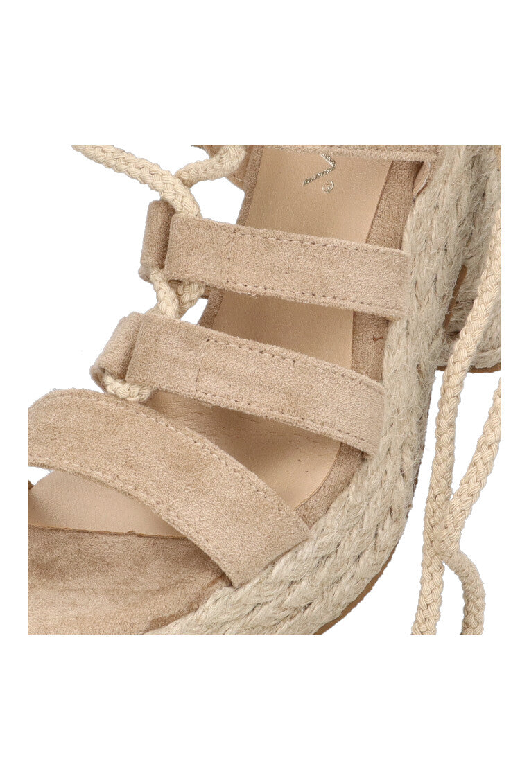 SANDALIA TIRAS ETIKA 30001 LAS DORADAS, MUJER BEIGE