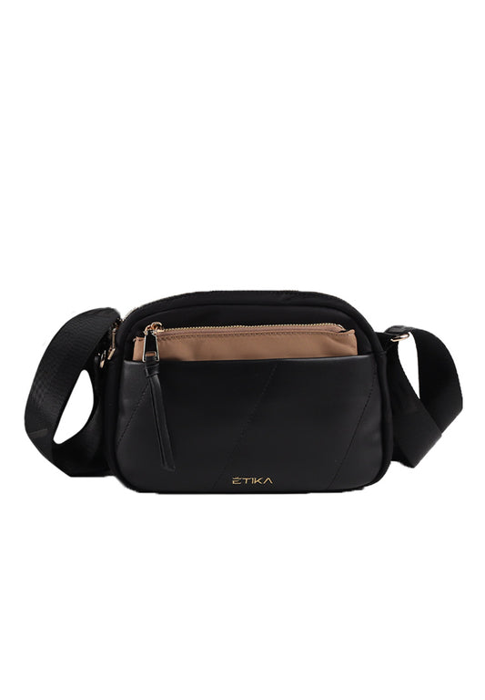 BOLSO BANDOLERA PEQUEÑA ETIKA B30113 NEGRO