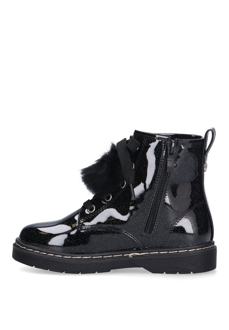 BOTTES MILITAIRES AVEC COEUR ETIKA KIDS MILETO 10606 FILLE, NOIR