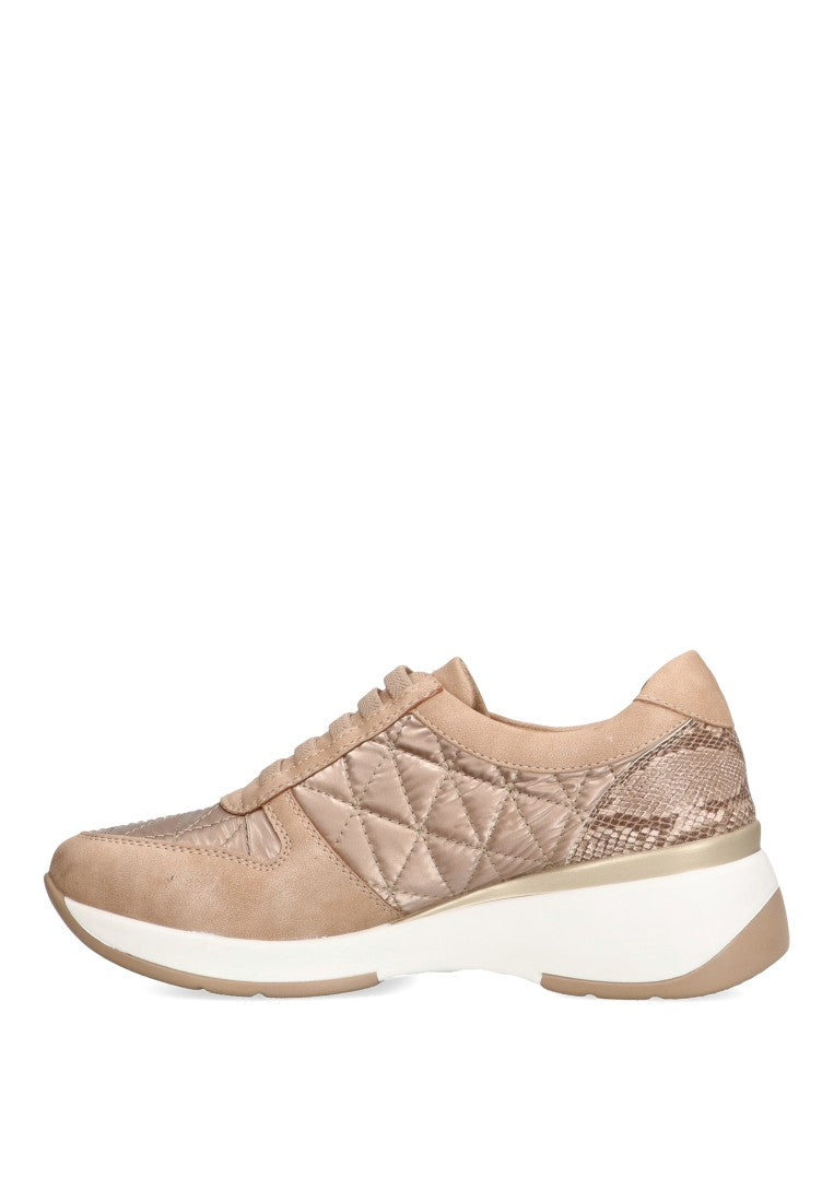 DEPORTIVAS ACOLCHADAS CON ELASTICOS MUJER ARMONY ANGERA 50219 TAUPE