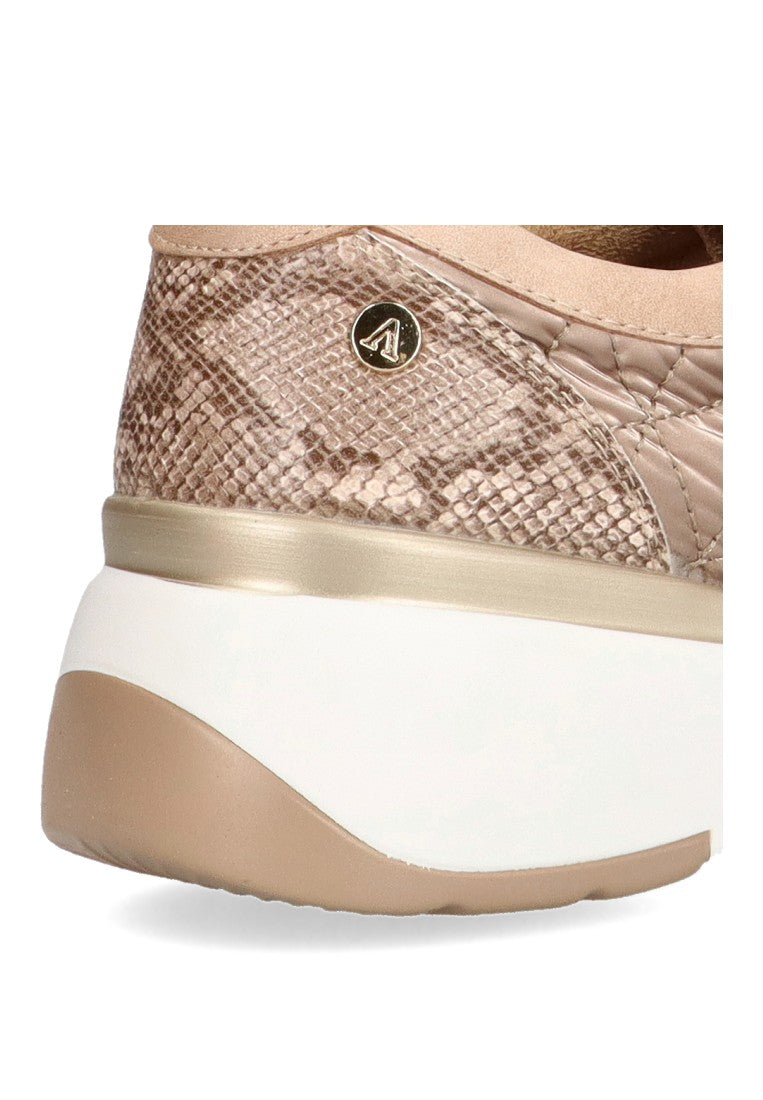 DEPORTIVAS ACOLCHADAS CON ELASTICOS MUJER ARMONY ANGERA 50219 TAUPE