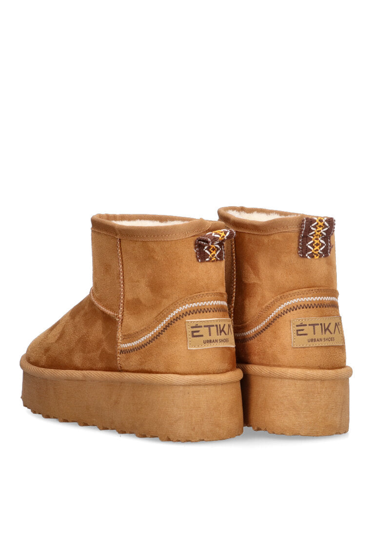 BOTIN DE PELO ETIKA LE MANS 10904 MUJER, CAMEL