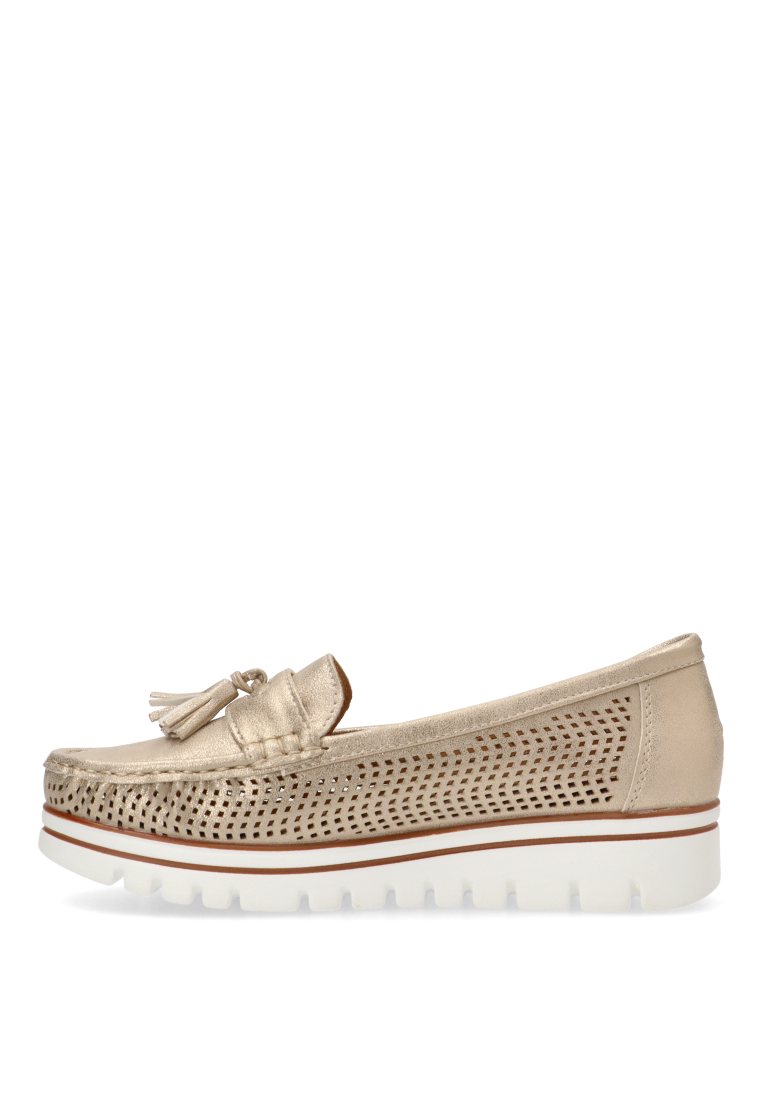 MOCASIN CALADO ARMONY LUANCO 68004,  MUJER ORO