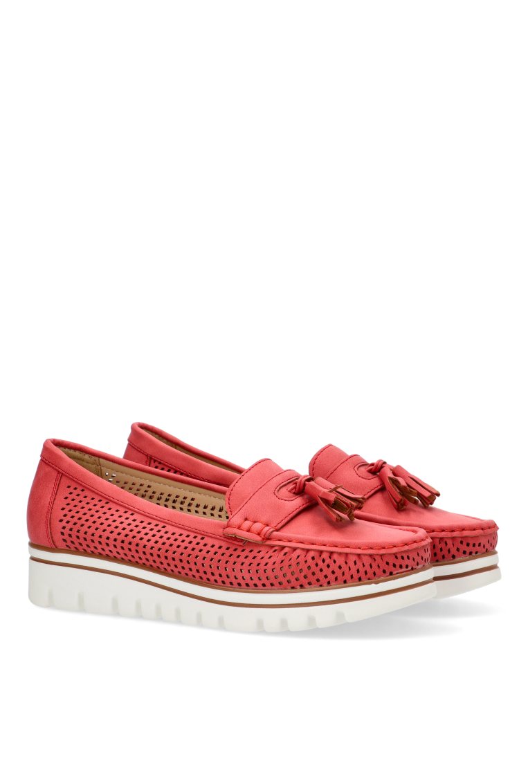 MOCASIN CALADO ARMONY LUANCO 68004,  MUJER ROJO