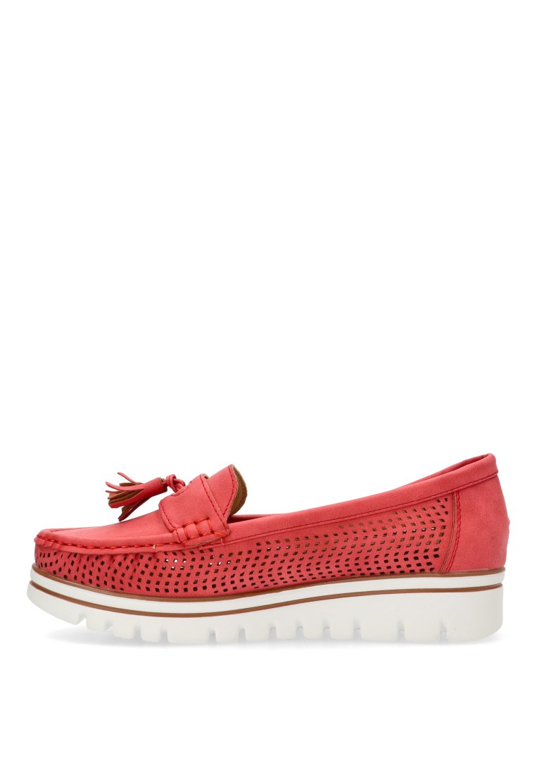 MOCASIN CALADO ARMONY LUANCO 68004,  MUJER ROJO