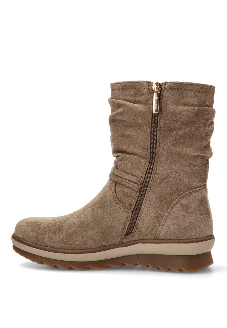 BOTIN ARRUGADO ANGER 02 11112 ETIKA, MUJER TAUPE