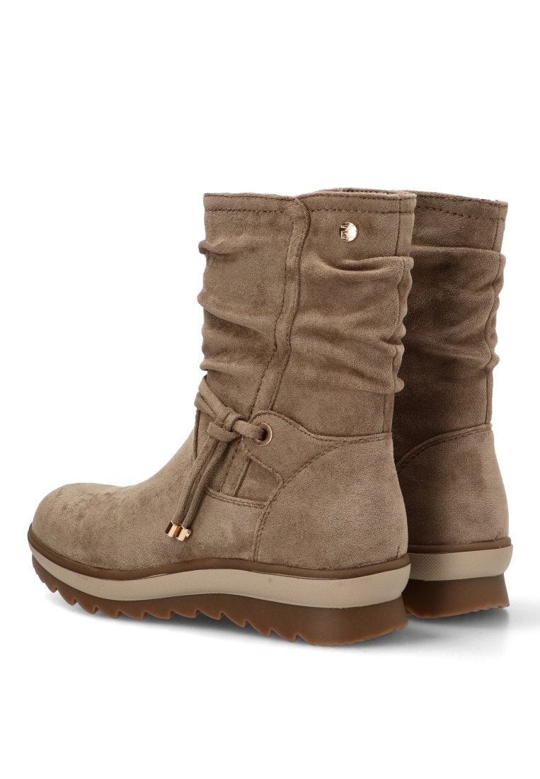 BOTIN ARRUGADO ANGER 02 11112 ETIKA, MUJER TAUPE