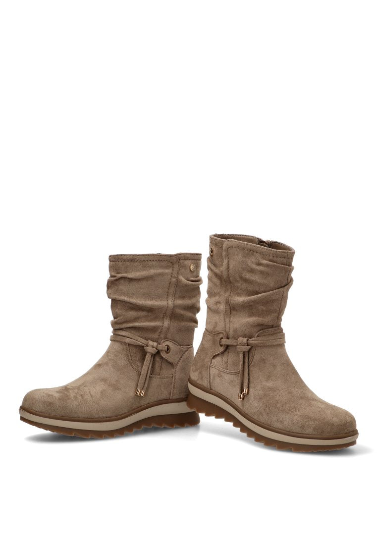 BOTIN ARRUGADO ANGER 02 11112 ETIKA, MUJER TAUPE