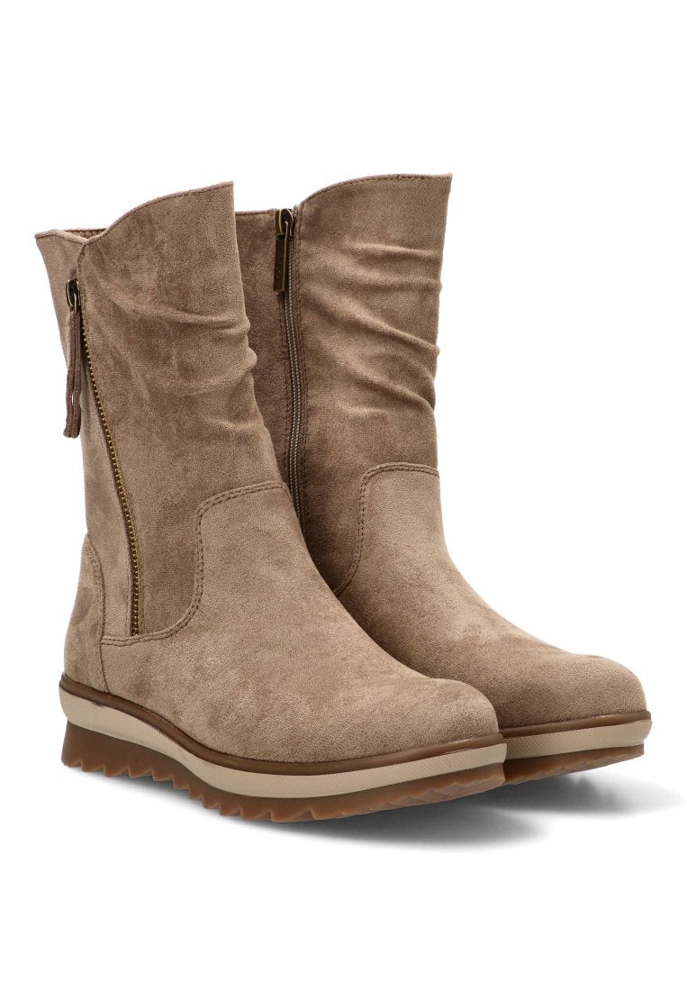 BOTIN ANTELINA CREMALLERA CAMELIA 11115 ETIKA, MUJER TAUPE