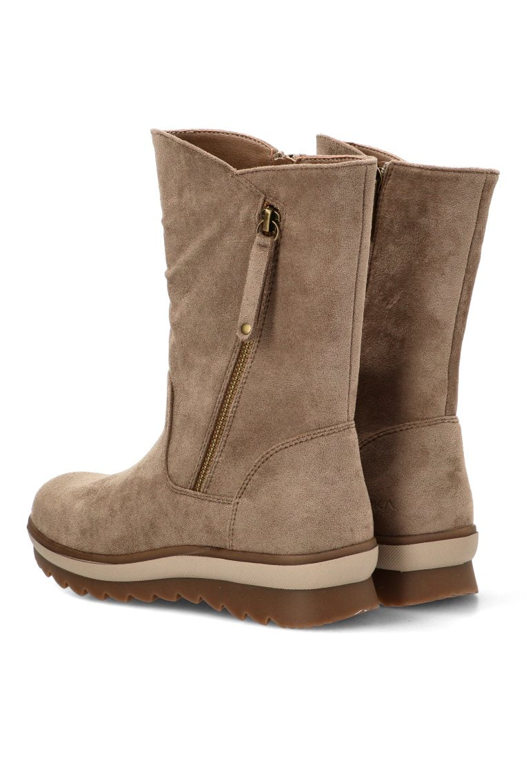 BOTIN ANTELINA CREMALLERA CAMELIA 11115 ETIKA, MUJER TAUPE