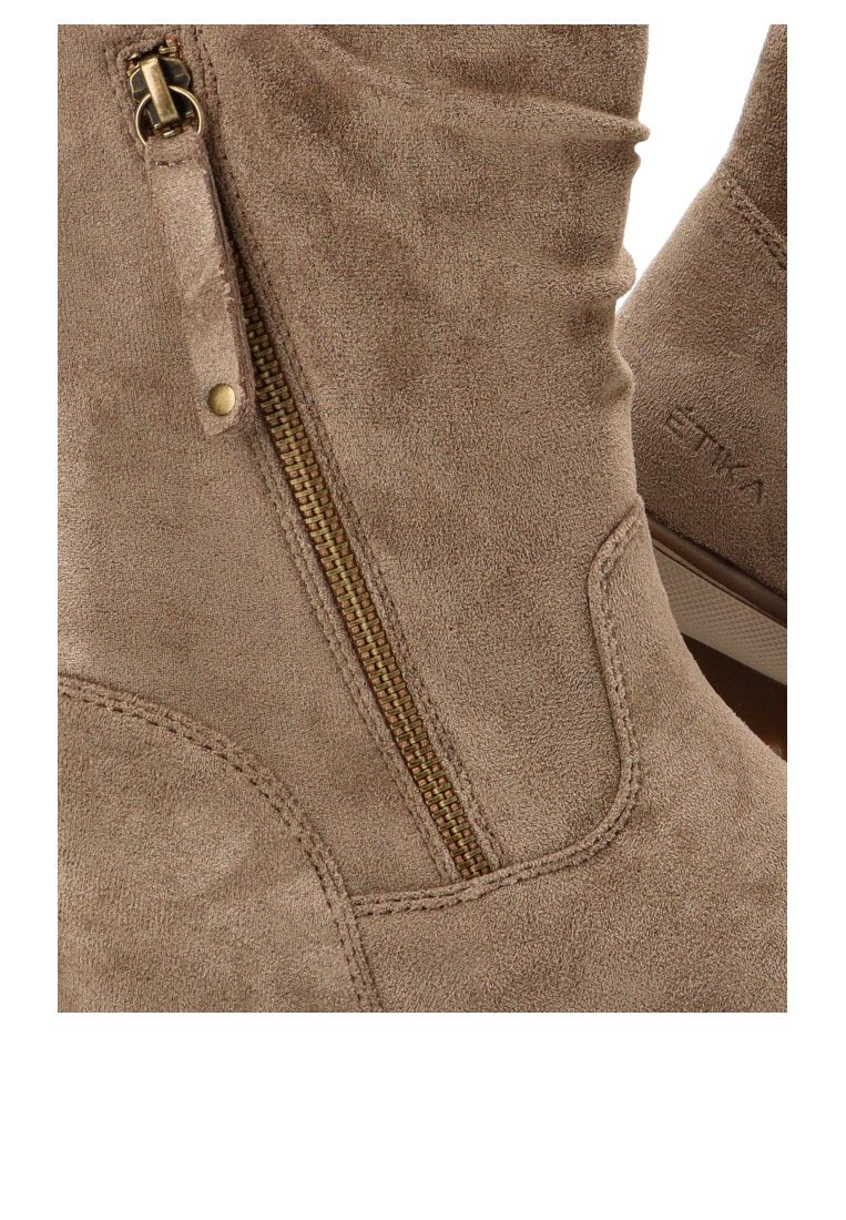 BOTIN ANTELINA CREMALLERA CAMELIA 11115 ETIKA, MUJER TAUPE