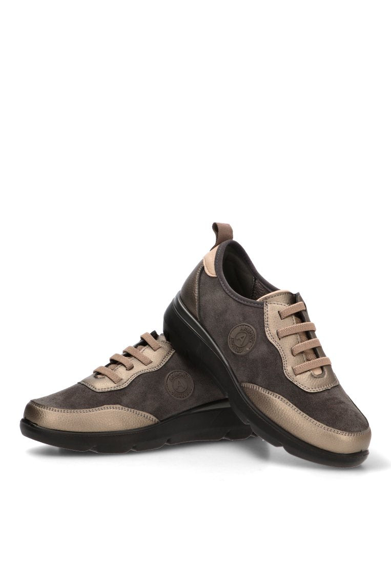 MOCASIN ELASTICOS CORAL 60018 ARMONY, MUJER GRIS