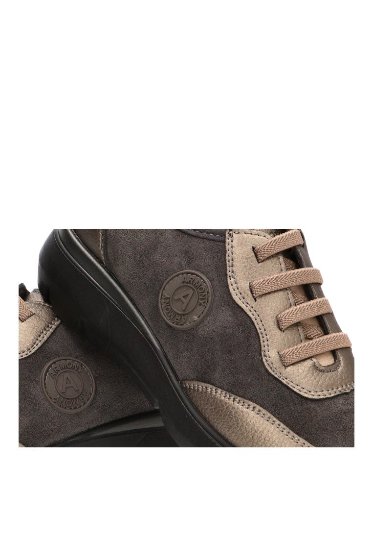 MOCASIN ELASTICOS CORAL 60018 ARMONY, MUJER GRIS