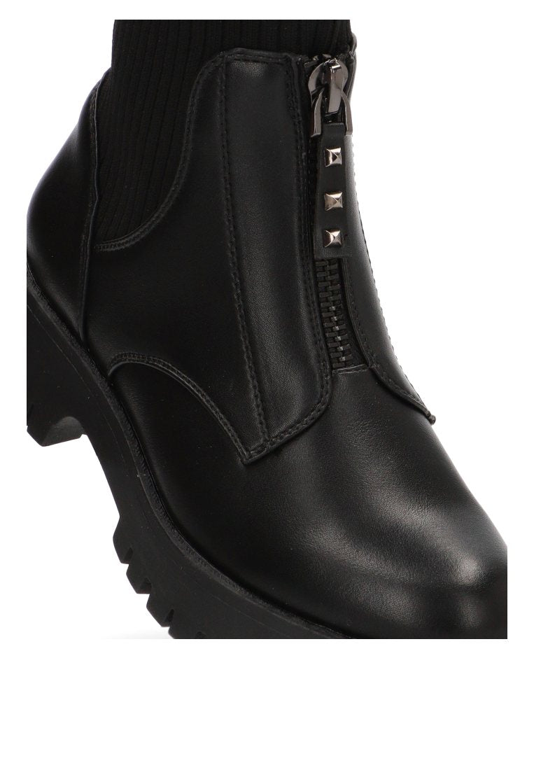 BOTIN MILITAR CALCETIN HEPBURN 11045 ETIKA, MUJER NEGRO