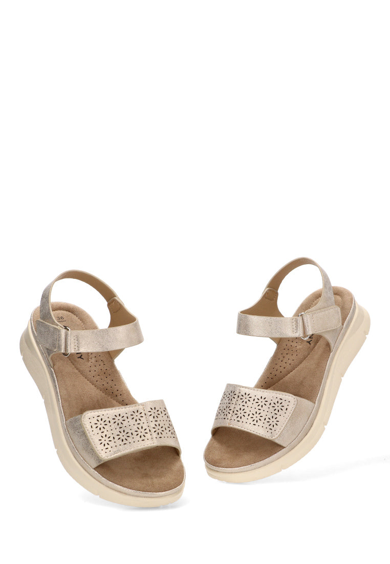 SANDALIA CONFORT PLAYAZO 40017, ARMONY MUJER, ORO