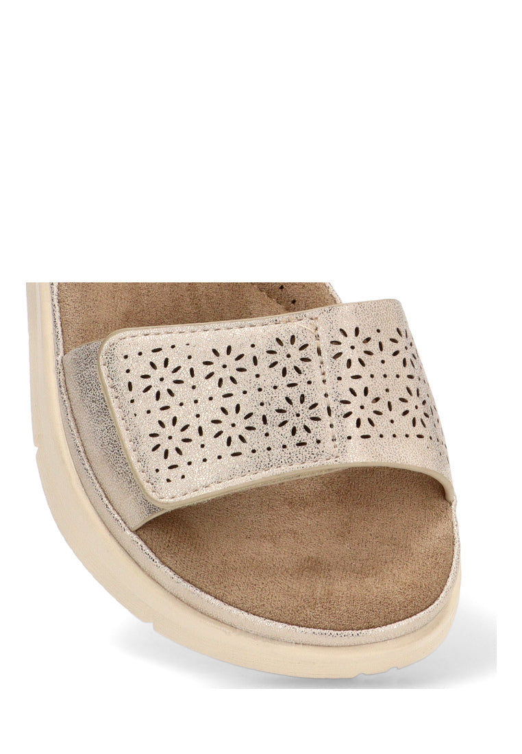 SANDALIA CONFORT PLAYAZO 40017, ARMONY MUJER, ORO