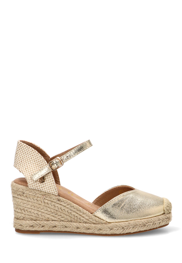 ESPARTEÑA CON CUÑA MEDIA 20010, ETIKA MUJER, ORO