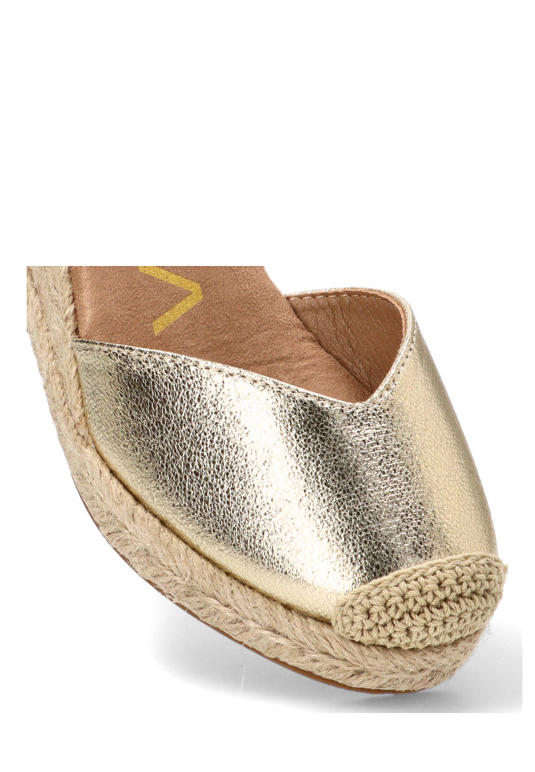 ESPARTEÑA CON CUÑA MEDIA 20010, ETIKA MUJER, ORO