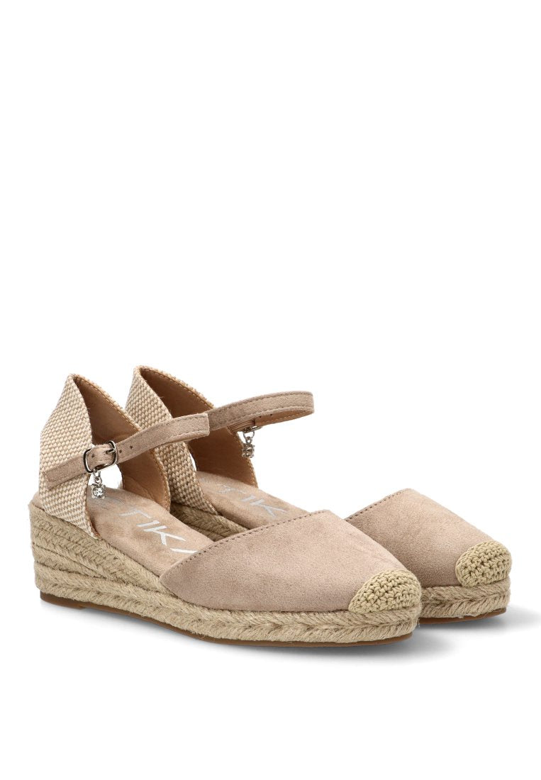 ESPARTEÑA CUÑA BAJA ROSMARINO 20043, ETIKA MUJER, BEIGE