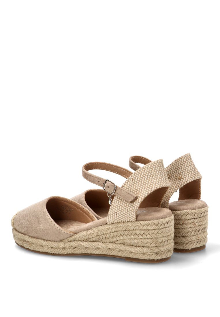 ESPARTEÑA CUÑA BAJA ROSMARINO 20043, ETIKA MUJER, BEIGE