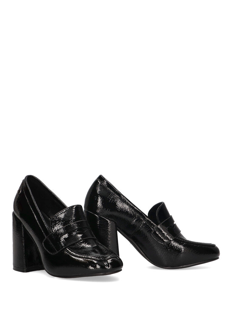 MOCASIN CHAROL NEWRY 01 NEGRO MUJER TACON ALTO