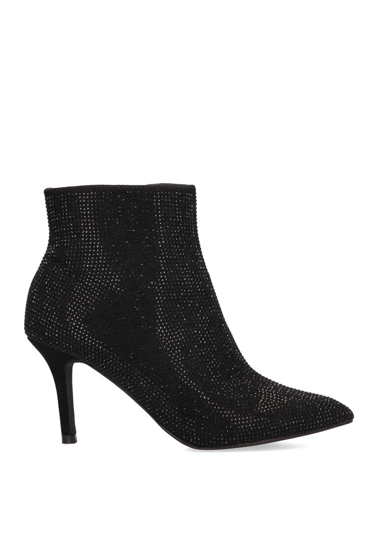 BOTIN BRILLANTE MELROSE 01 NEGRO MUJER TACON FINO ALTO FIESTA